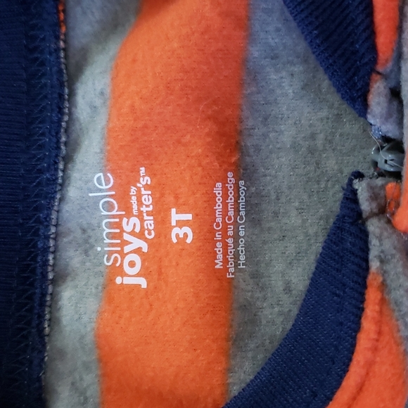 CARTER'S BOYS 3T 1-PIECE FLEECE FOOTIE - Picture 4 of 4